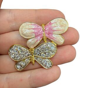 Vintage Pair of Butterflies Brooch Butterfly Pin Cute Butterfly Jewelry